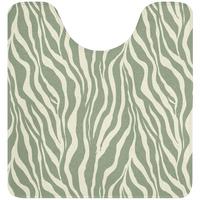 WC-VORLEGER Zebra - Motiv - Grün Toilettenvorleger 55x60 cm - Salbeigrün, Textil (55/1cm) - OnlyWow