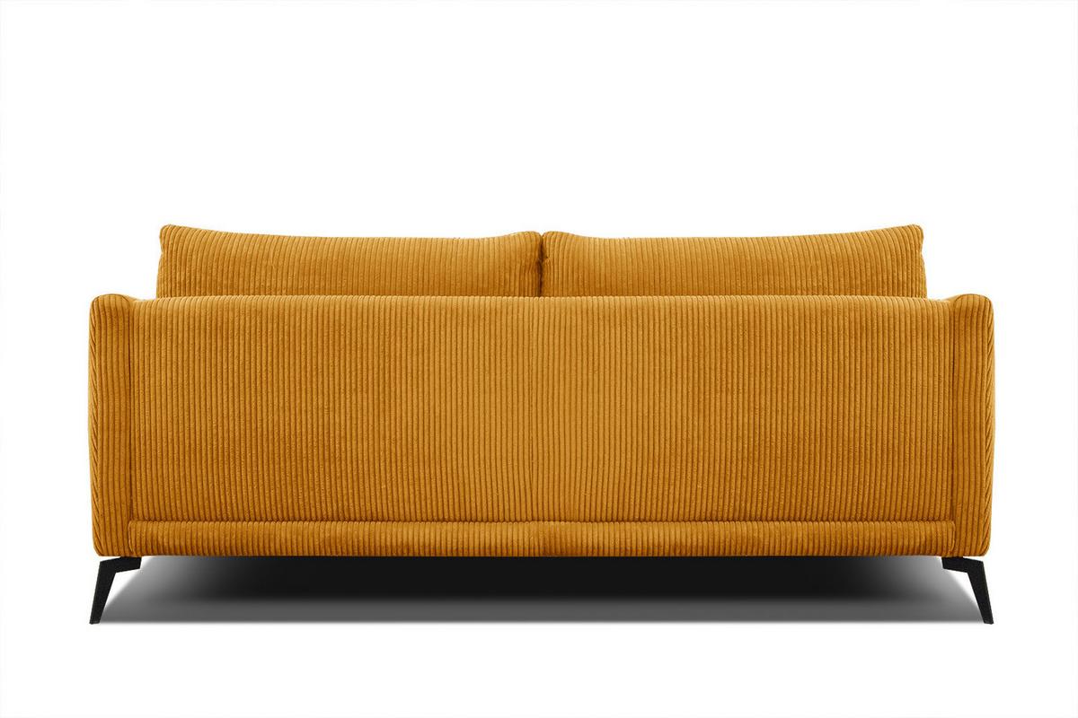 SOFA VILT 3-Sitzer, honig - Schwarz/Honig, Holzwerkstoff/Textil (202/89/94cm) - Wozimo