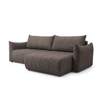 ECKSOFA Ontario Mit Schlaffunktion - Braun, Holzwerkstoff/Textil (260/154cm) - Fun Möbel