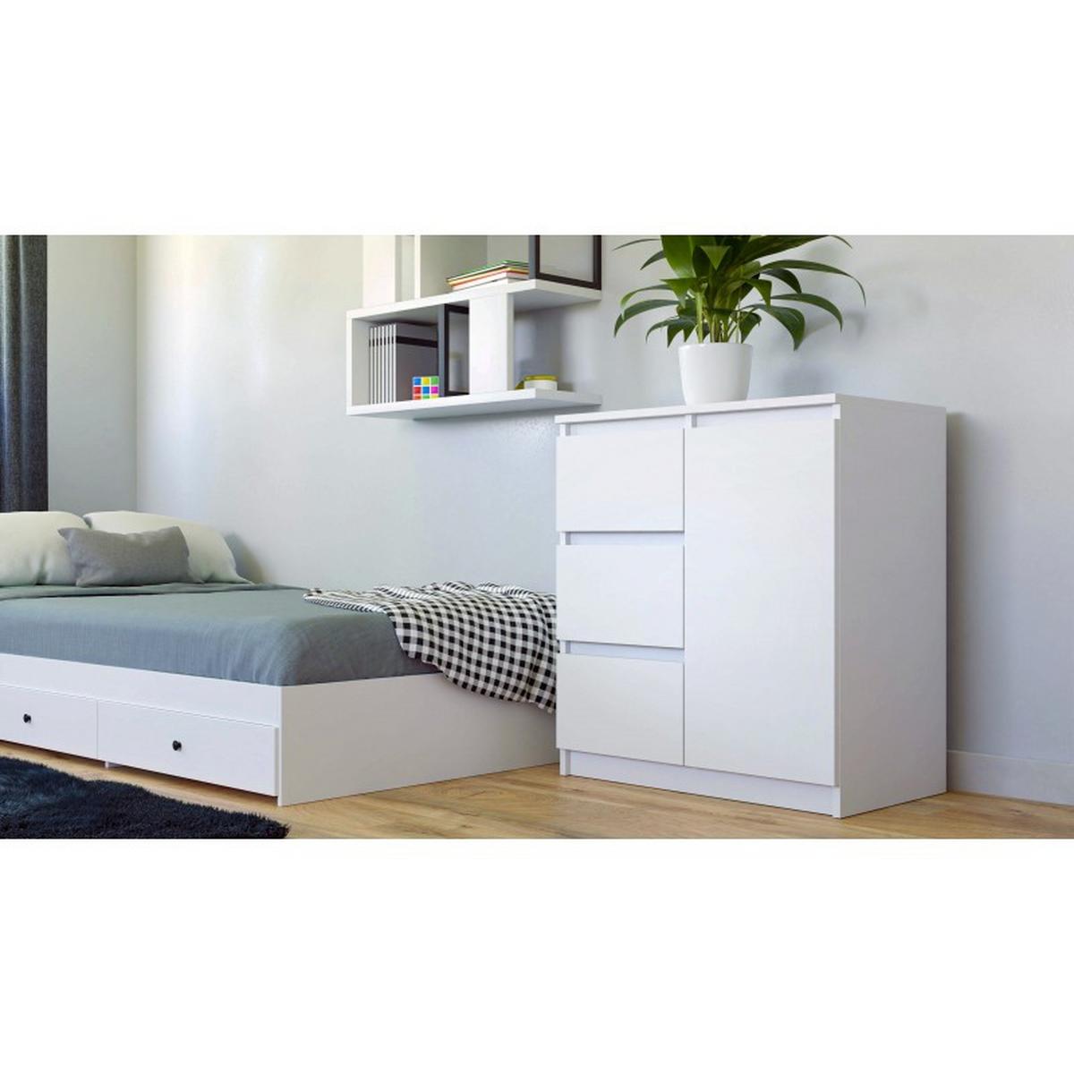 KOMMODE Weiß 80/75/40 - Weiß, Holzwerkstoff (80/75/40cm) - RAUMHIRSCH FURNITURE