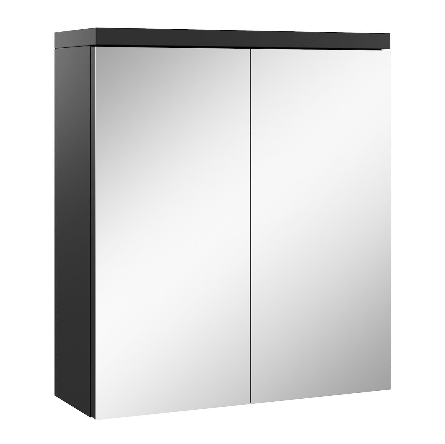 SPIEGELSCHRANK Toledo Schwarz - 60 x 20 x 60 cm - Schwarz, Holz (60/60/20cm) - Badplaats