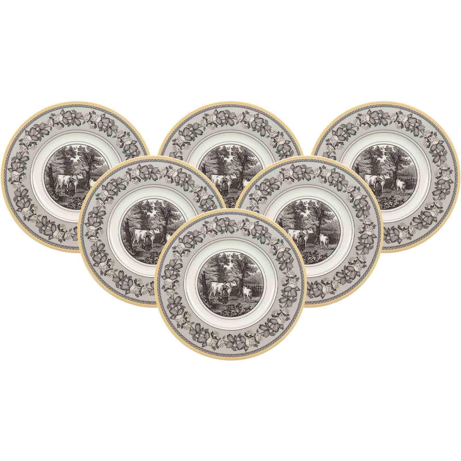 BROTTELLER Audun Ferme weiß-grau-gelb ø 16 cm 6er Set - Gelb/Weiß, Keramik (16cm) - Villeroy & Boch
