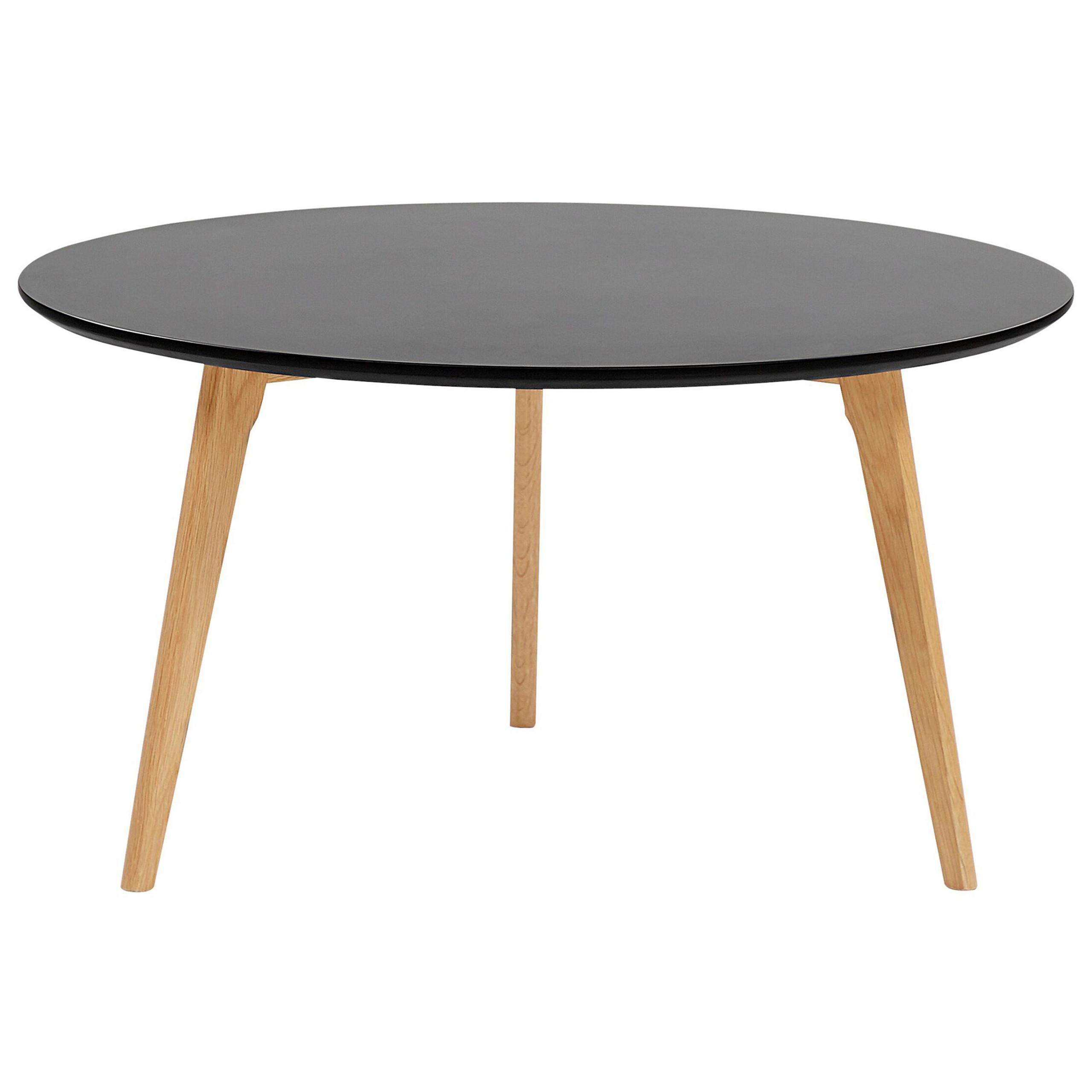 COUCHTISCH schwarz/hellbraun 80 cm Tennessee - Hellbraun/Schwarz, Holzwerkstoff (80/80/44cm) - Beliani