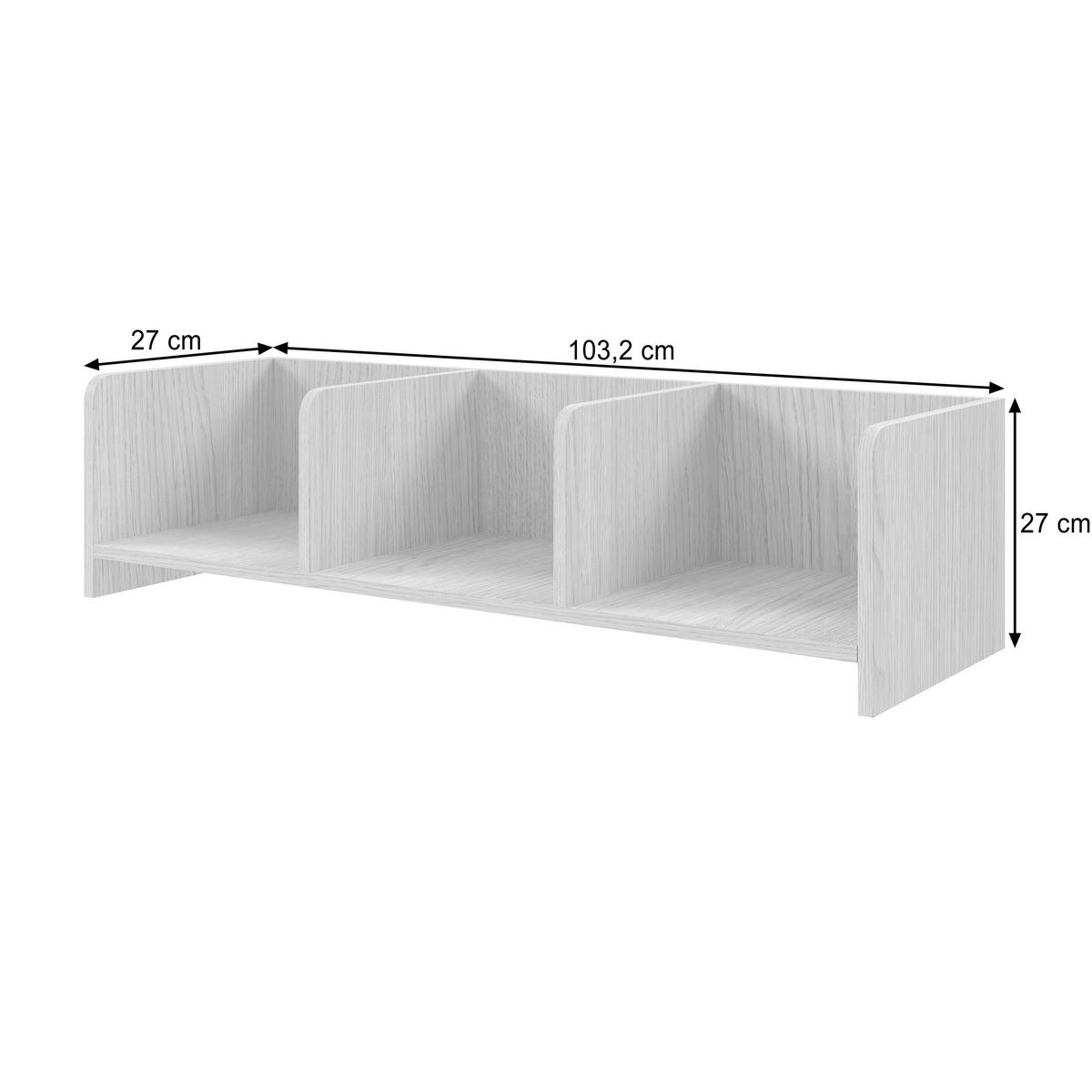 WANDREGAL Positivo mit Trennwänden, 100 cm, Mavelie-Eiche - Eichefarben, Holzwerkstoff (103/27/27cm) - Beautysofa