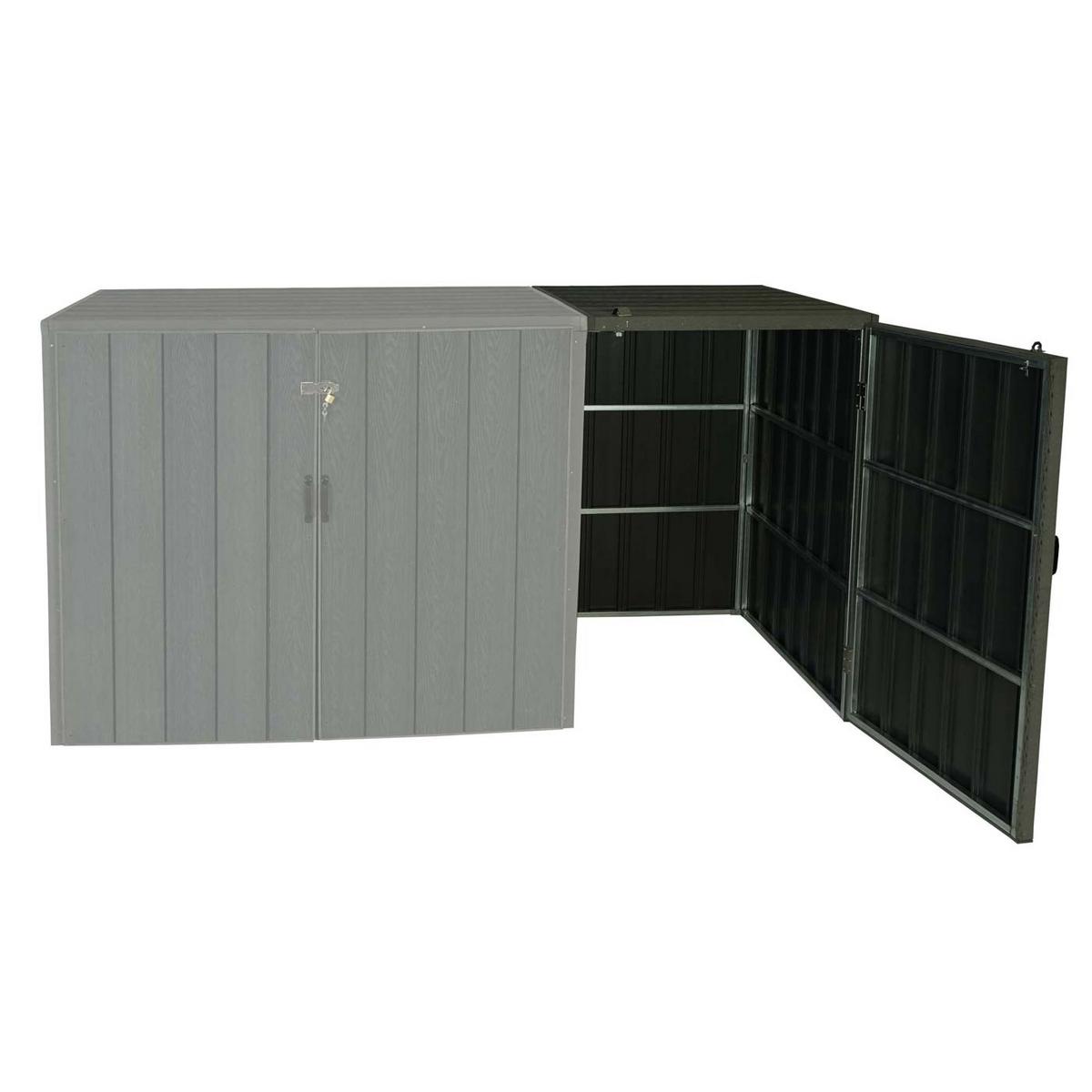 MÜLLTONNENBOX ERWEITERUNG Grau - Grau, Metall (79/117/105cm) - MCW
