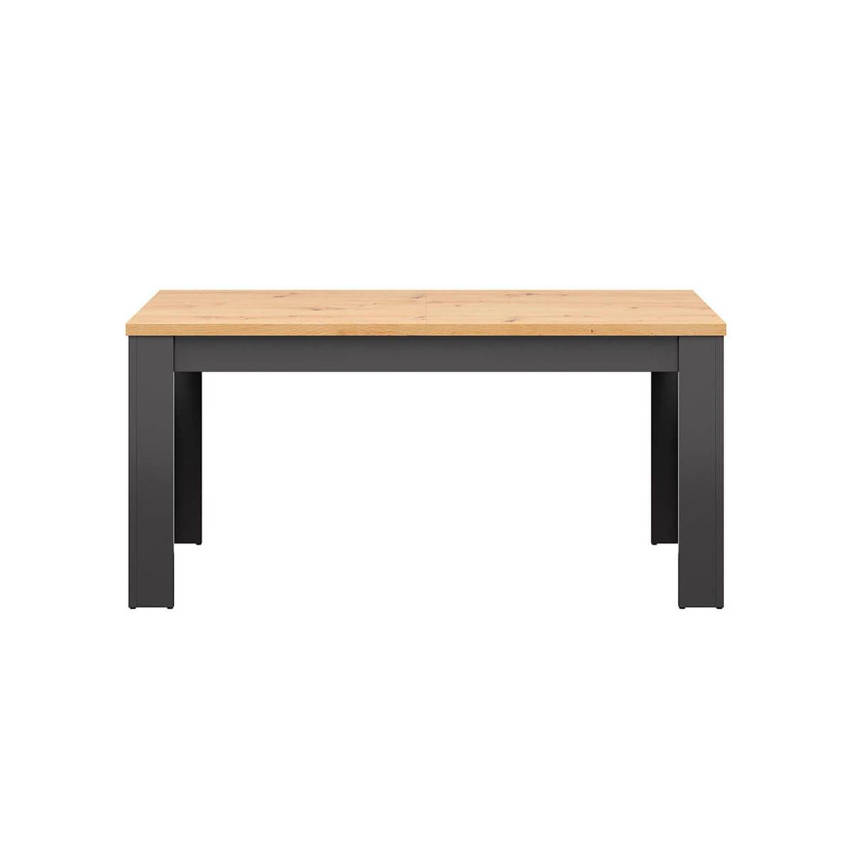 ESSTISCH Duck 8 Sitzplätze Anthrazitgrau und Holz - Grau, Holzwerkstoff (90/200/76cm) - Petits-meubles