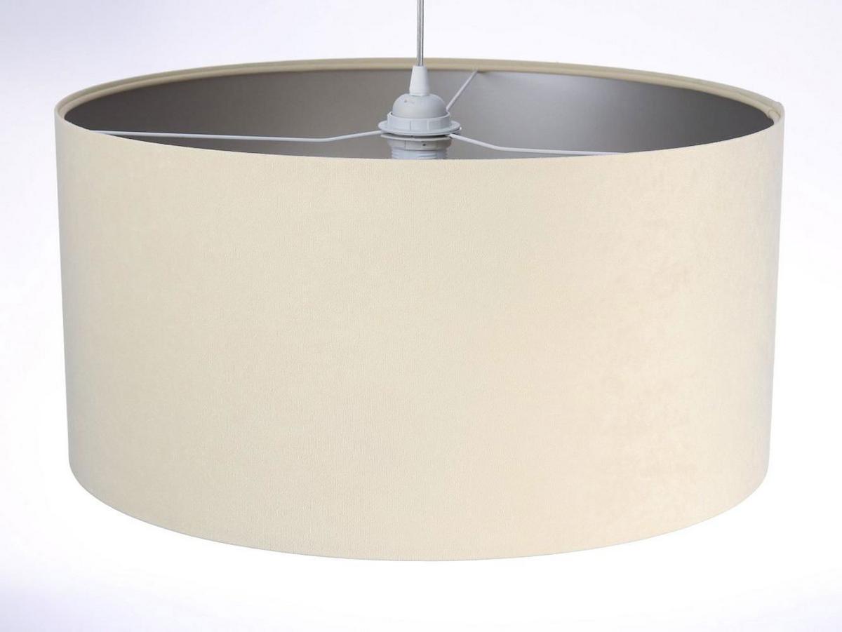 HÄNGELEUCHTE Silber 40/20 cm - Beige/Silberfarben, Kunststoff (40/0.6/20cm) - ONZENO