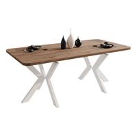 AUSZIEHTISCH DANTON 200/100/76 cm, Weiß / Lefkas-Eiche - Eiche San Remo/Weiß, Holzwerkstoff/Metall (100/200/76cm) - Idohome