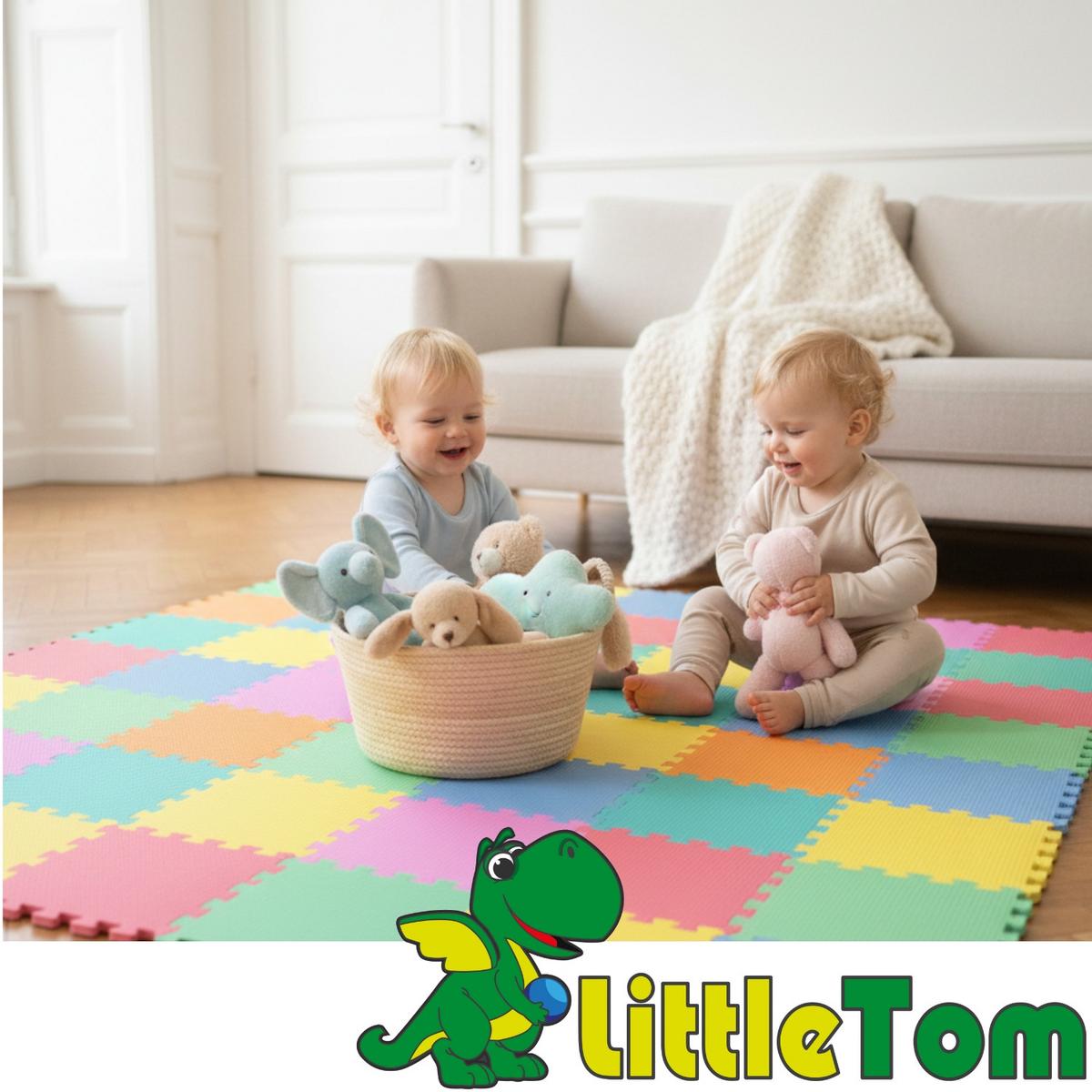SPIELMATTE ab Null - 90 cm Baby Puzzlematte Bunt - Multicolor, Kunststoff (30/30cm) - Littletom