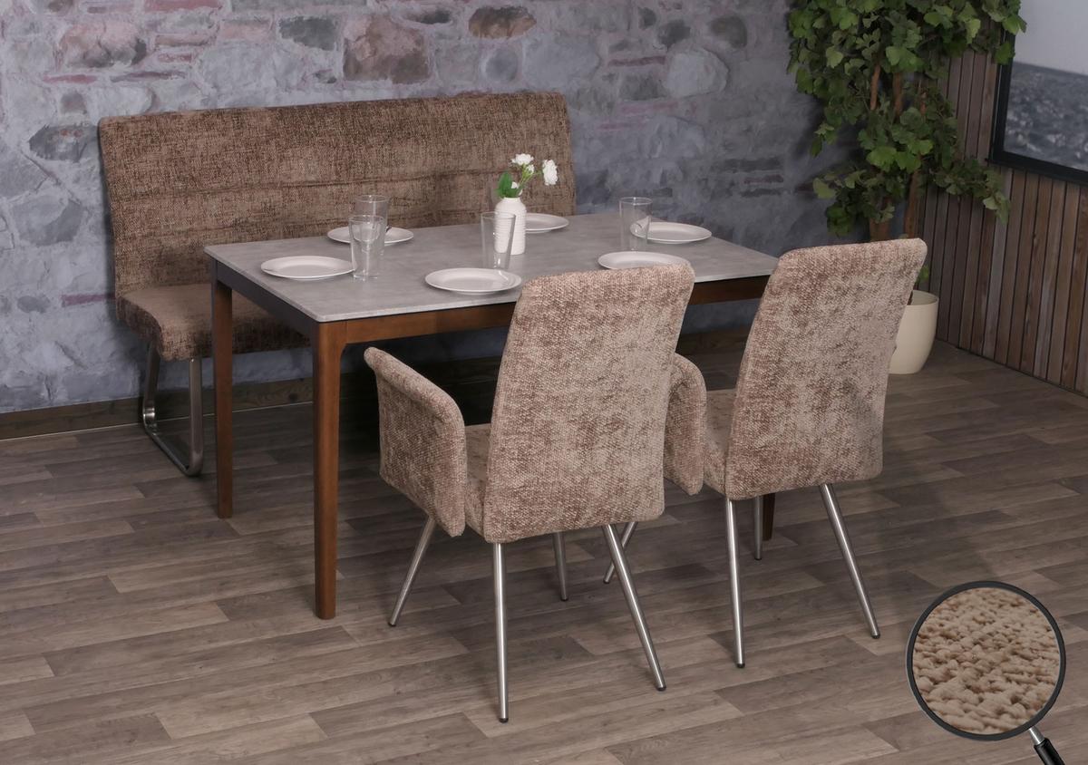 ESSZIMMER-SET Braun 3er-Set - Braun, Textil (160/100/65cm) - MCW