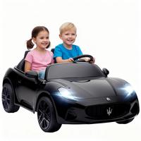 MASERATI Kinder-Elektroauto Metall Kunststoff Schwarz - Schwarz, Metall (120/72/50cm) - AIYAPLAY