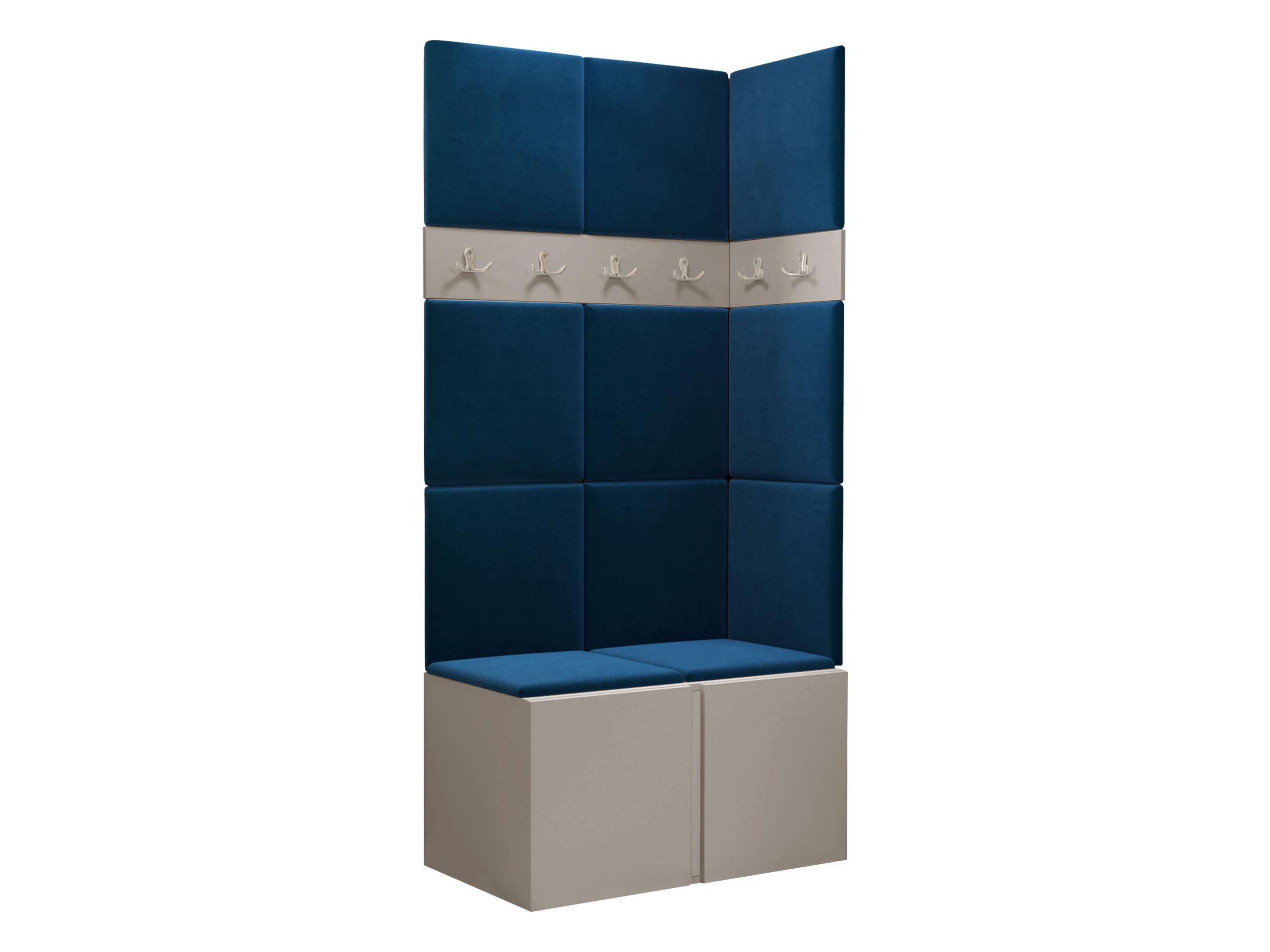 GARDEROBEN-SET Orion I - Kaschmir/Blau, Holzwerkstoff/Kunststoff (84/186/46cm) - MIRJAN24