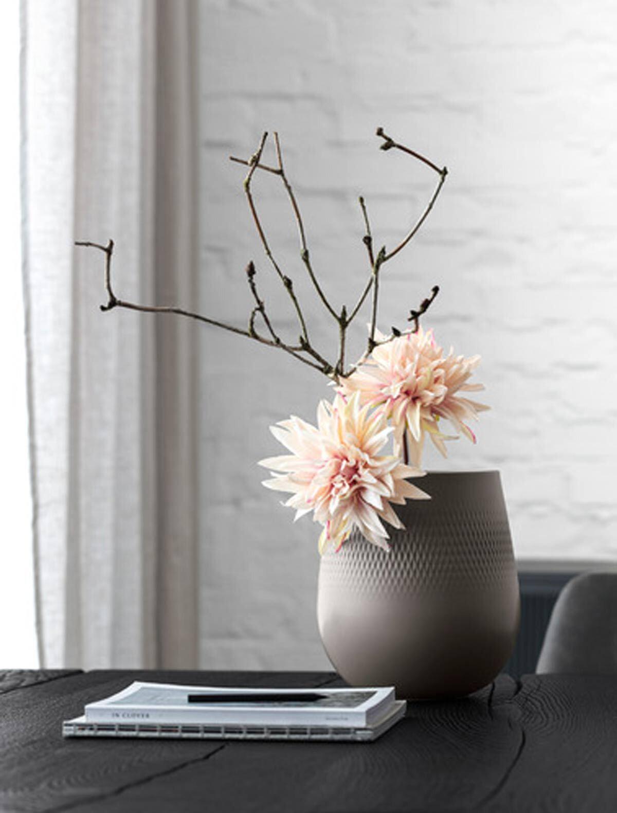 VASE Manufacture Collier Taupe 23 cm - Taupe, Keramik (22.5cm) - Villeroy & Boch