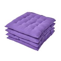 STUHLKISSEN 4er-Set lila 40/40/6,5 cm - Lila, Textil (40/40/6.5cm) - Homescapes