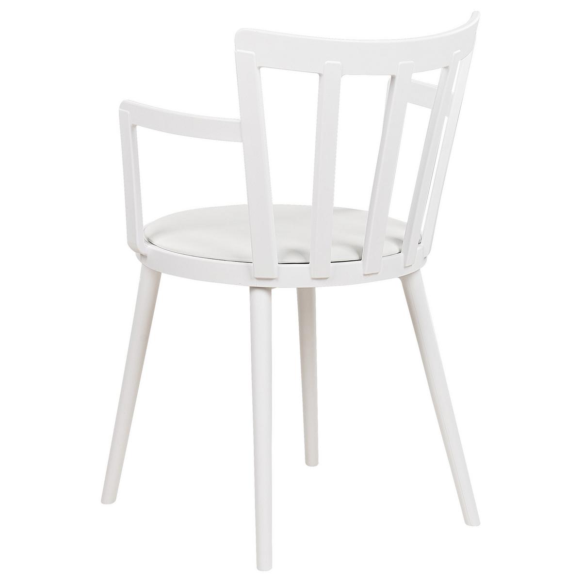ESSZIMMERSTUHL 4er-Set Kunststoff Weiß Morill - Weiß, Kunststoff (45/77/52cm) - Beliani