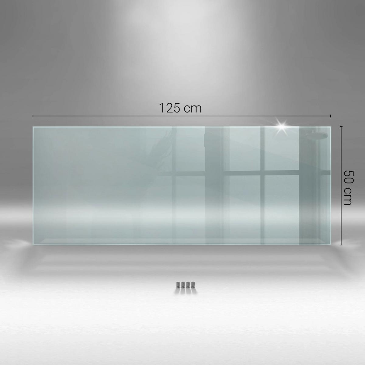 KÜCHENRÜCKWAND – 125x50 cm - Transparent, Glas (125/50/0.4cm) - Wallfluent