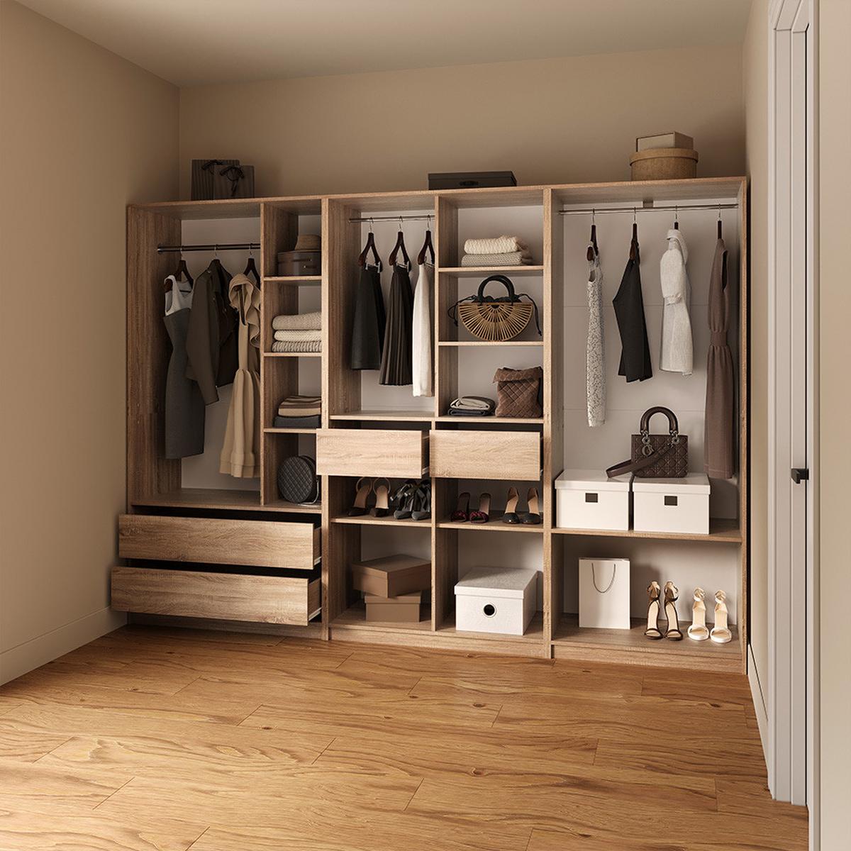 KLEIDERSCHRANK Trento Sonoma - Sonoma Eiche, Holzwerkstoff (80/200/50cm) - Livinity®