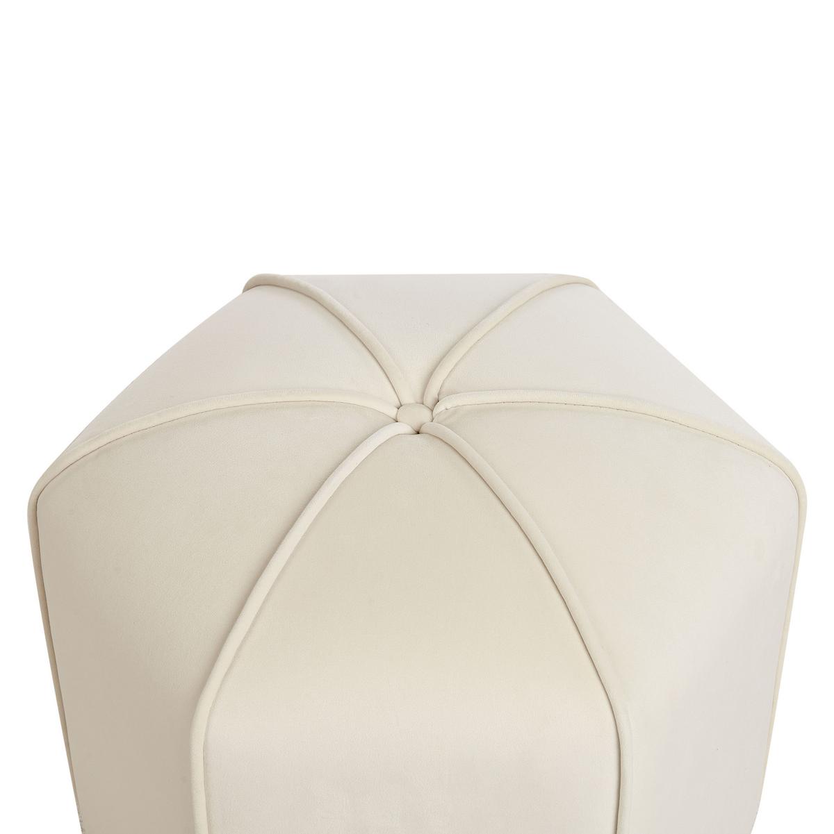 POUF Hellbeige Wishek - Beige, Textil (45/42/45cm) - Beliani