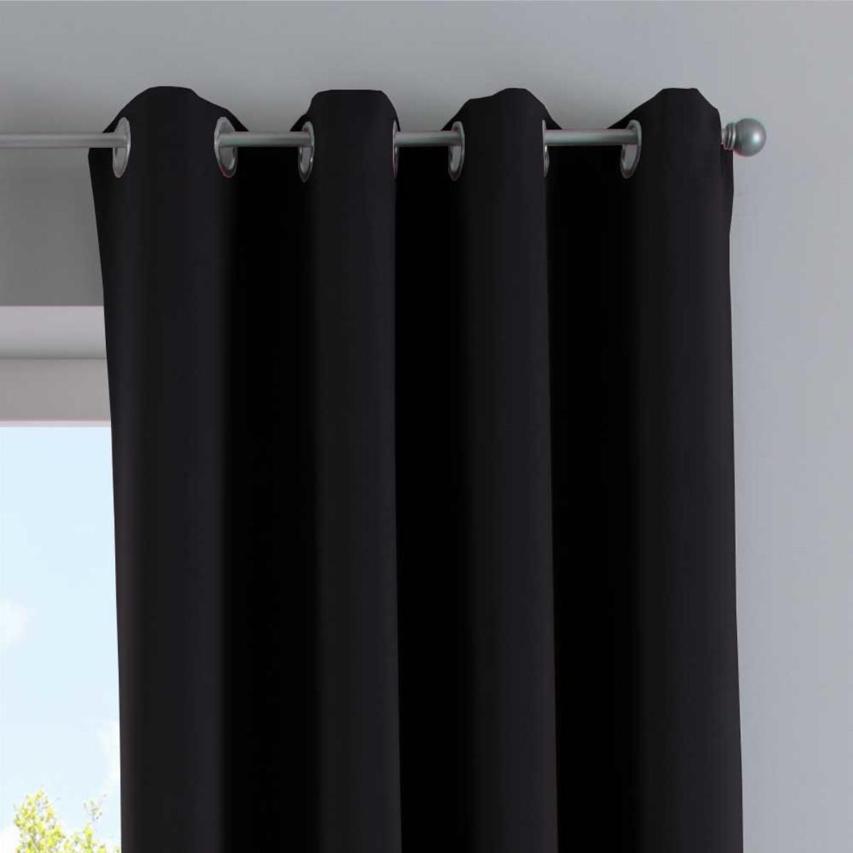 VORHANG »NEW YORK« HxB 245x295 cm Schwarz - Schwarz, Textil (295/245cm) - Gardinenbox