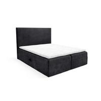 BOXBETT Arnau - Schwarz, Holzwerkstoff/Textil (160/200cm) - Fun Möbel
