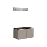 GARDEROBEN-SET Orion VI - Kaschmir/Braun, Holzwerkstoff/Kunststoff (84/42/46cm) - MIRJAN24