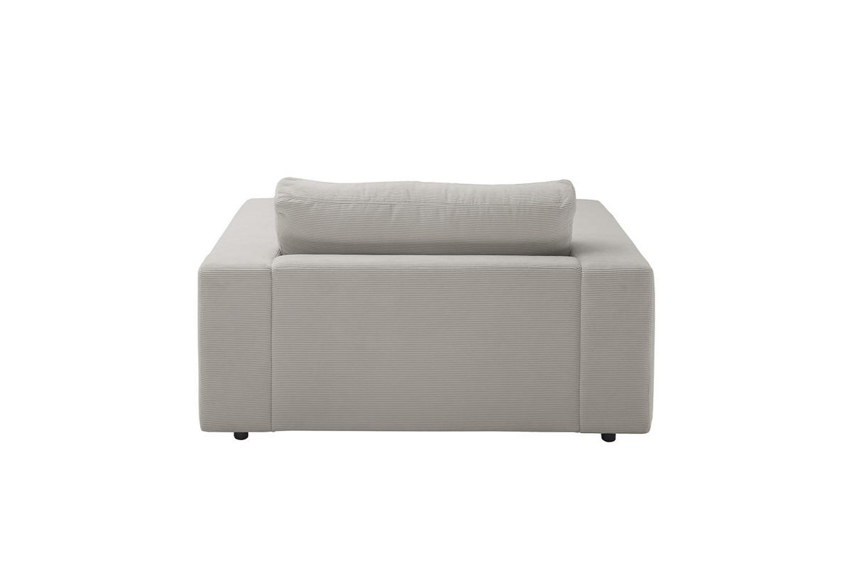 LONGSEAT MADELINE Grau Cord - Schwarz/Grau, Kunststoff/Textil (150/86/170cm) - KAWOLA