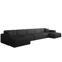 WOHNLANDSCHAFT Celes Premium Xl Scala - Schwarz, Holzwerkstoff/Textil (462/73/165cm) - Fun Möbel