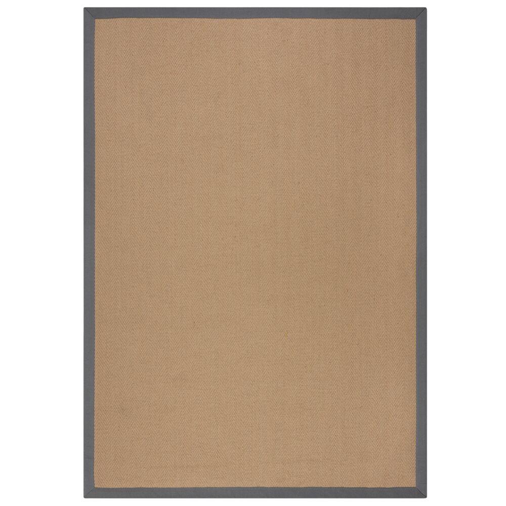 JUTETEPPICH TRENT, geometrisch, Grau, 120 x 170 cm - Naturfarben/Grau, Textil (120/170cm) - KADIMA DESIGN