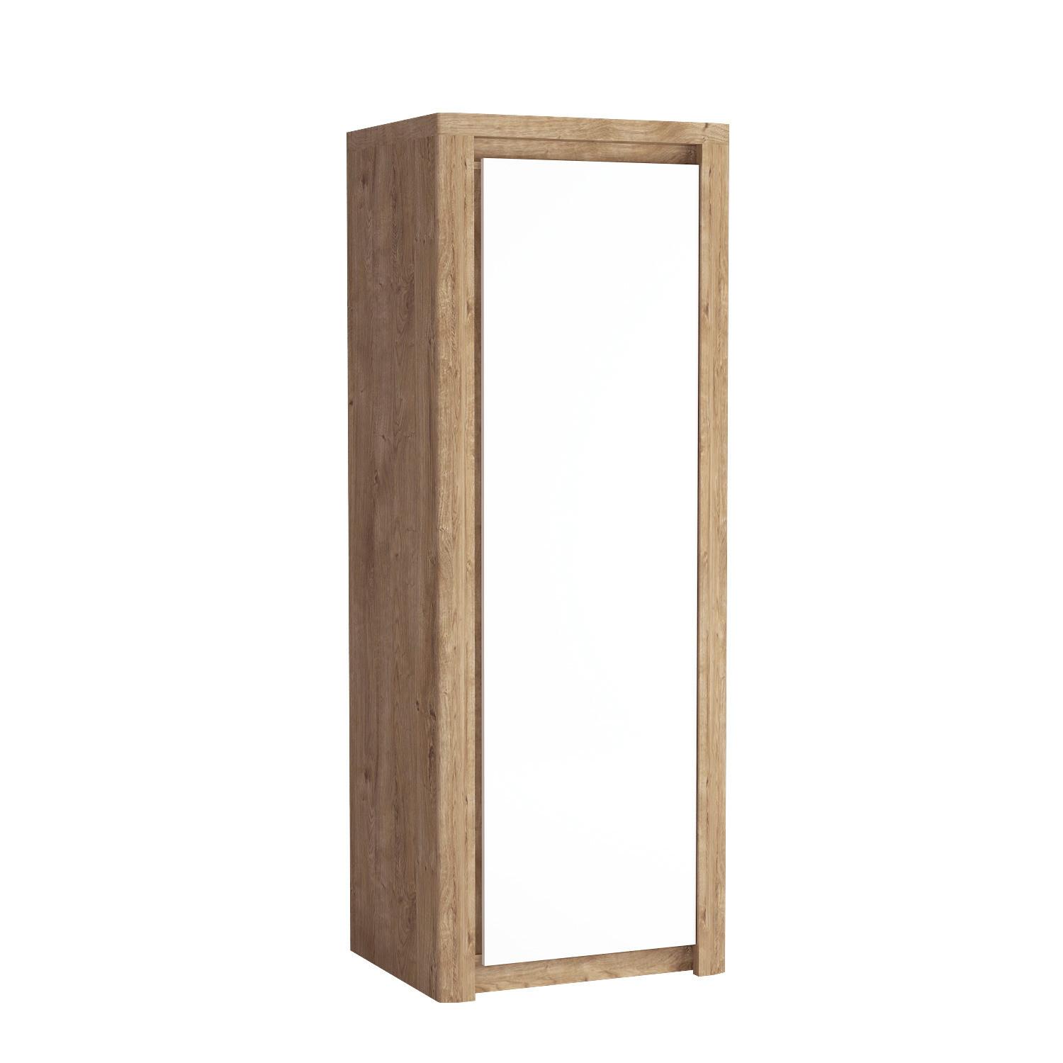 DREHTÜRENSCHRANK VARUS 72,5/197/59 cm 1-türig Eichefarben - Eichefarben/Weiß, Holzwerkstoff (72.5/197/59cm) - MASSENO