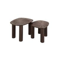 COUCHTISCH INKA 2ER SET Braun Teakholz - Braun, Teakholz/Holz (61/76/38cm) - KAWOLA