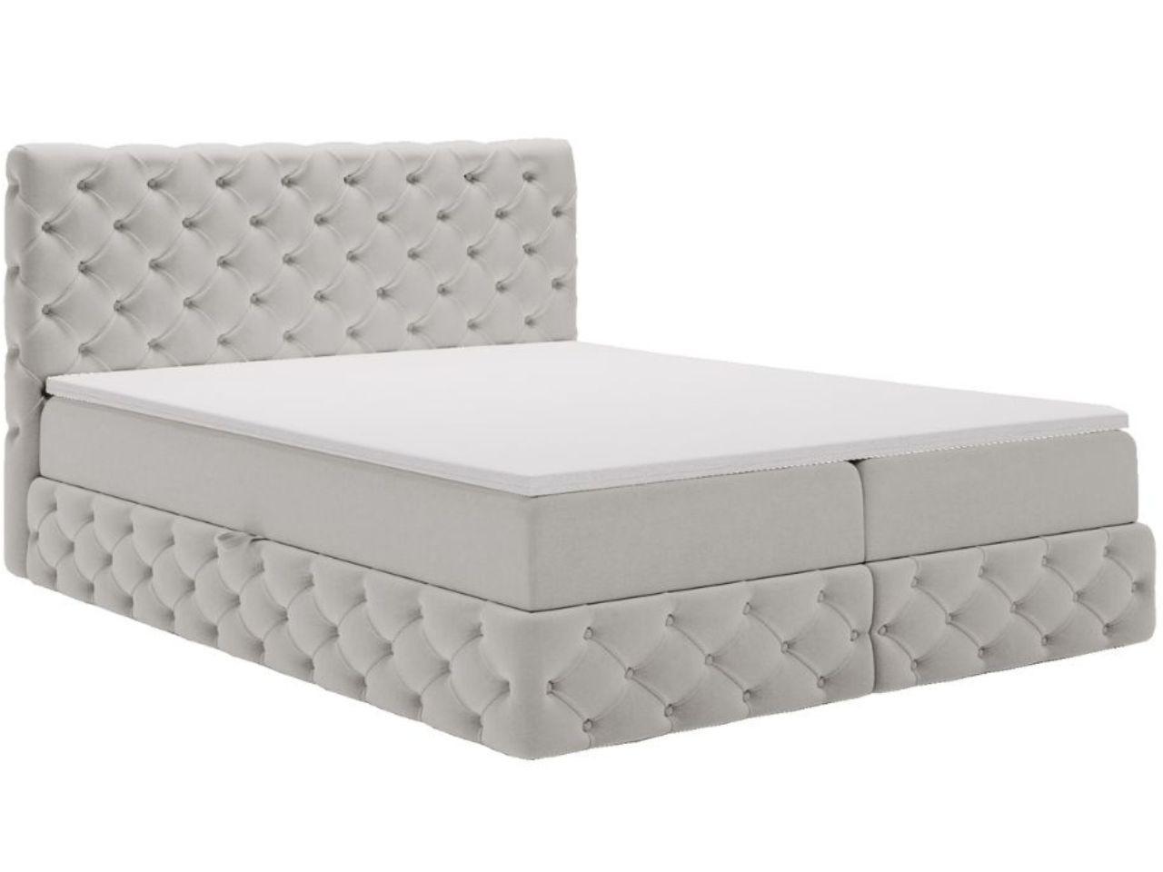 BOXBETT Canolo 160x200 Hellgrau - Hellgrau, Holz/Textil (160/200cm) - Graingold