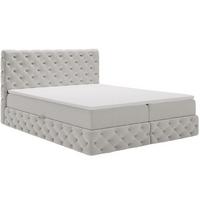 BOXBETT Canolo 160x200 Hellgrau - Hellgrau, Holz/Textil (160/200cm) - Graingold