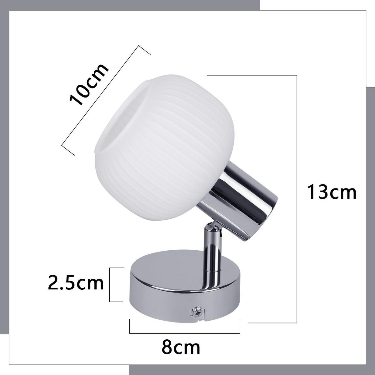 DECKENSTRAHLER Libby 1-flammig 12.5/10/13cm - Weiß, Metall (12.5/10/13cm) - Nettlife