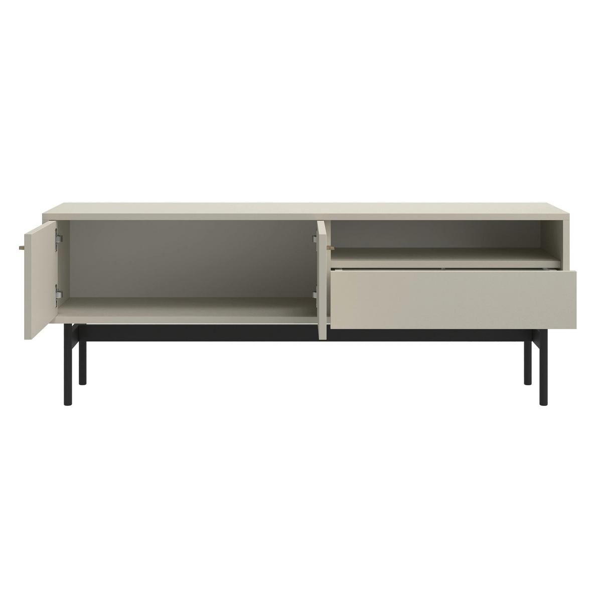 TV-LOWBOARD Olar II GREIGE 154 CM - Kaschmir/Goldfarben, Holzwerkstoff/Metall (154/56.6/38cm) - Selsey