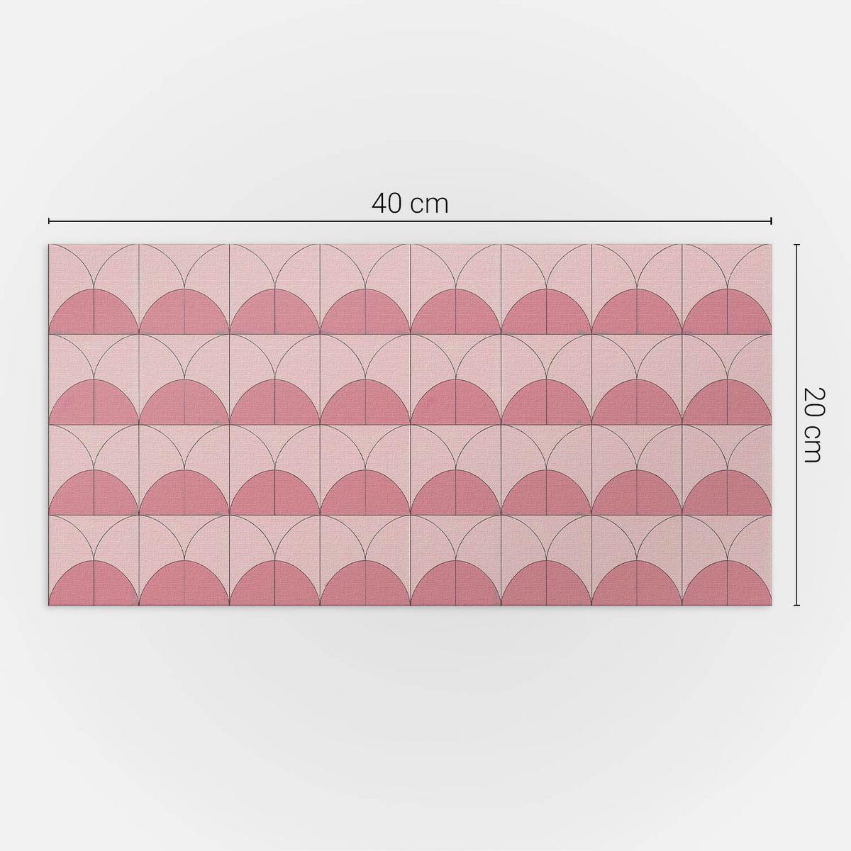 WANDPANEEL 10x 40x20 cm selbstklebend Velmorra - Rosa, Kunststoff (20/1.6/40cm) - Wallfluent