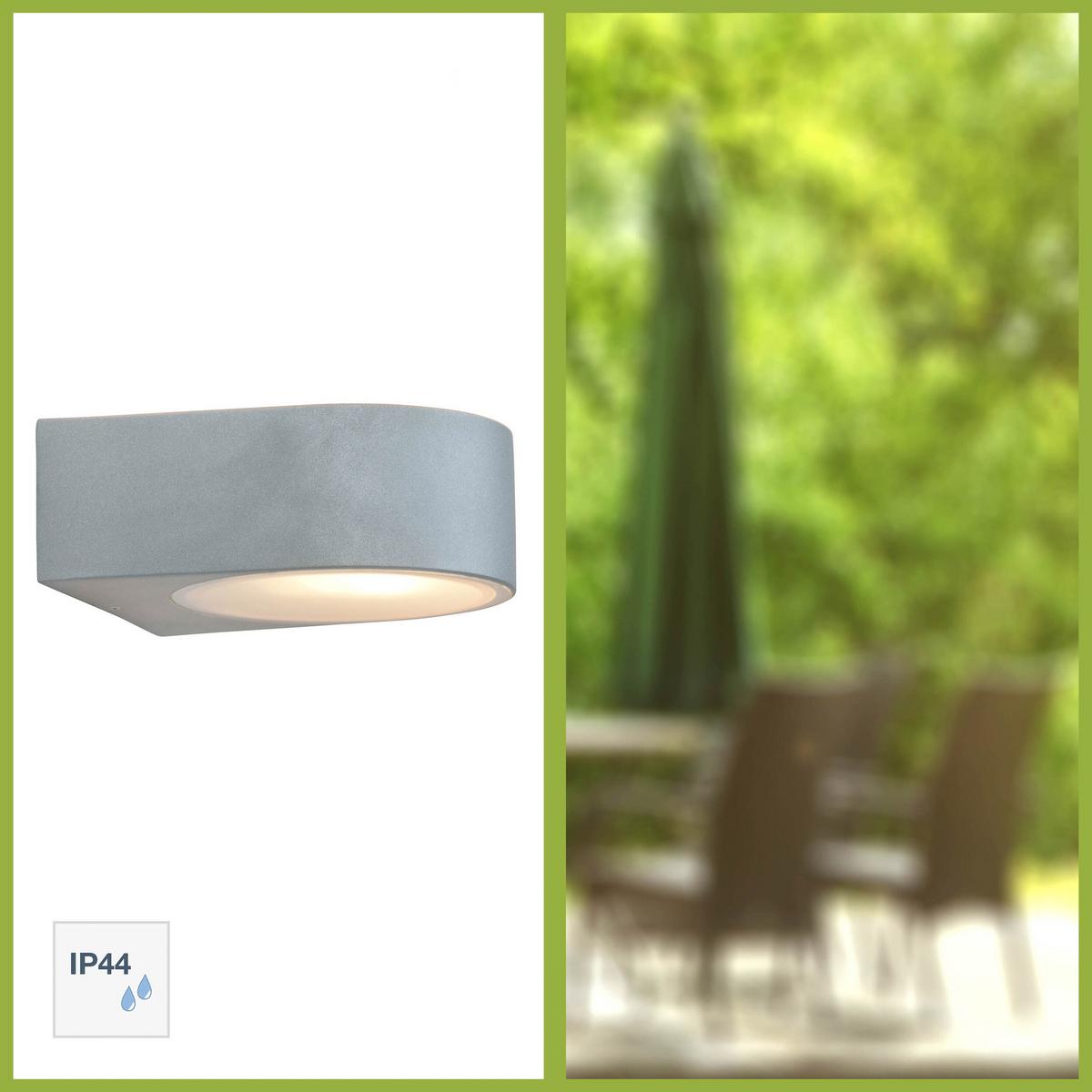 AUSSENWANDLEUCHTE Tyler Titan 19/17/7 cm - Titanfarben, Metall (17/7/19cm) - Brilliant