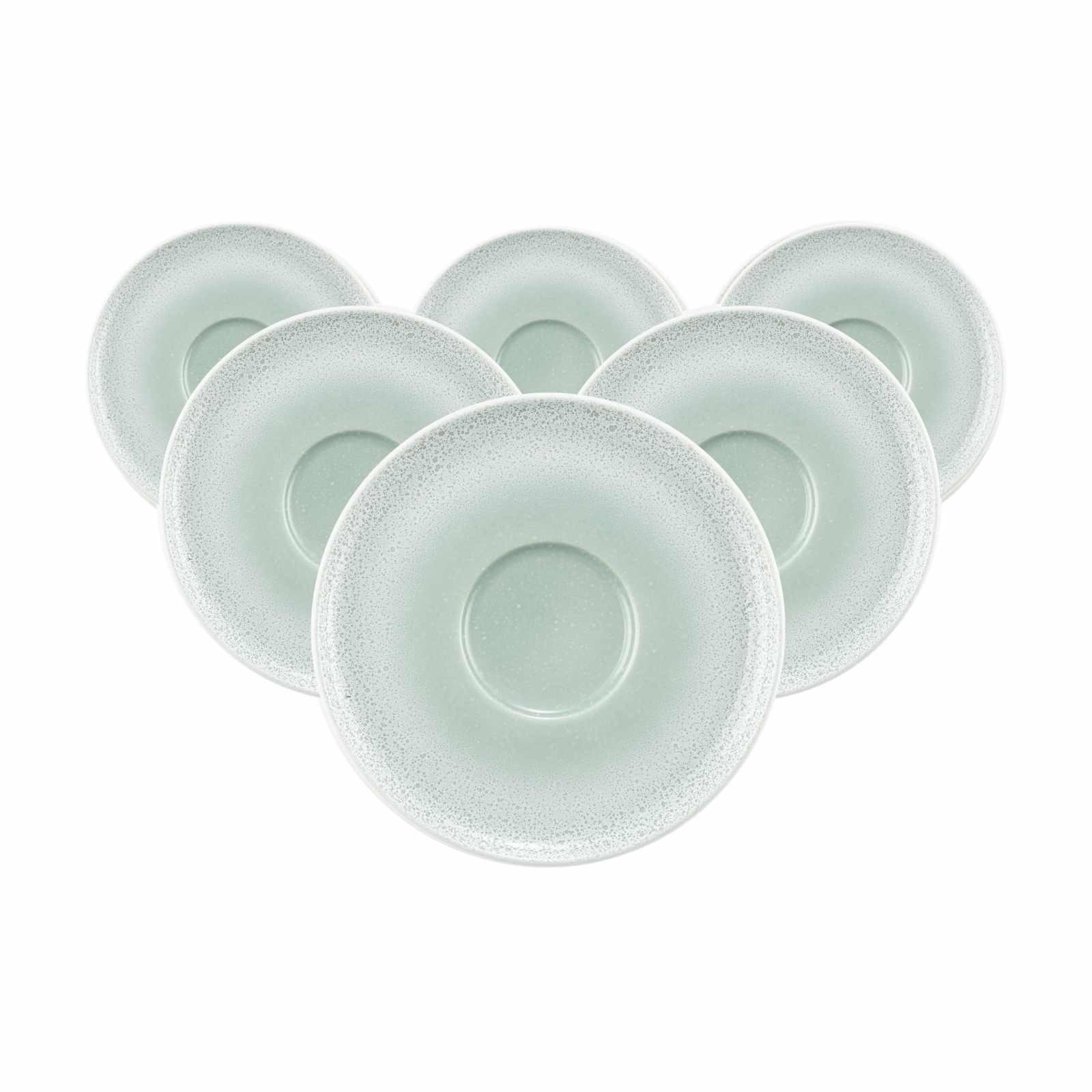 KOMBI-UNTERTASSEN Sento Home Aura mint ø 16,2 cm 6er Set - Mintgrün, Keramik (16.2cm) - Seltmann Weiden