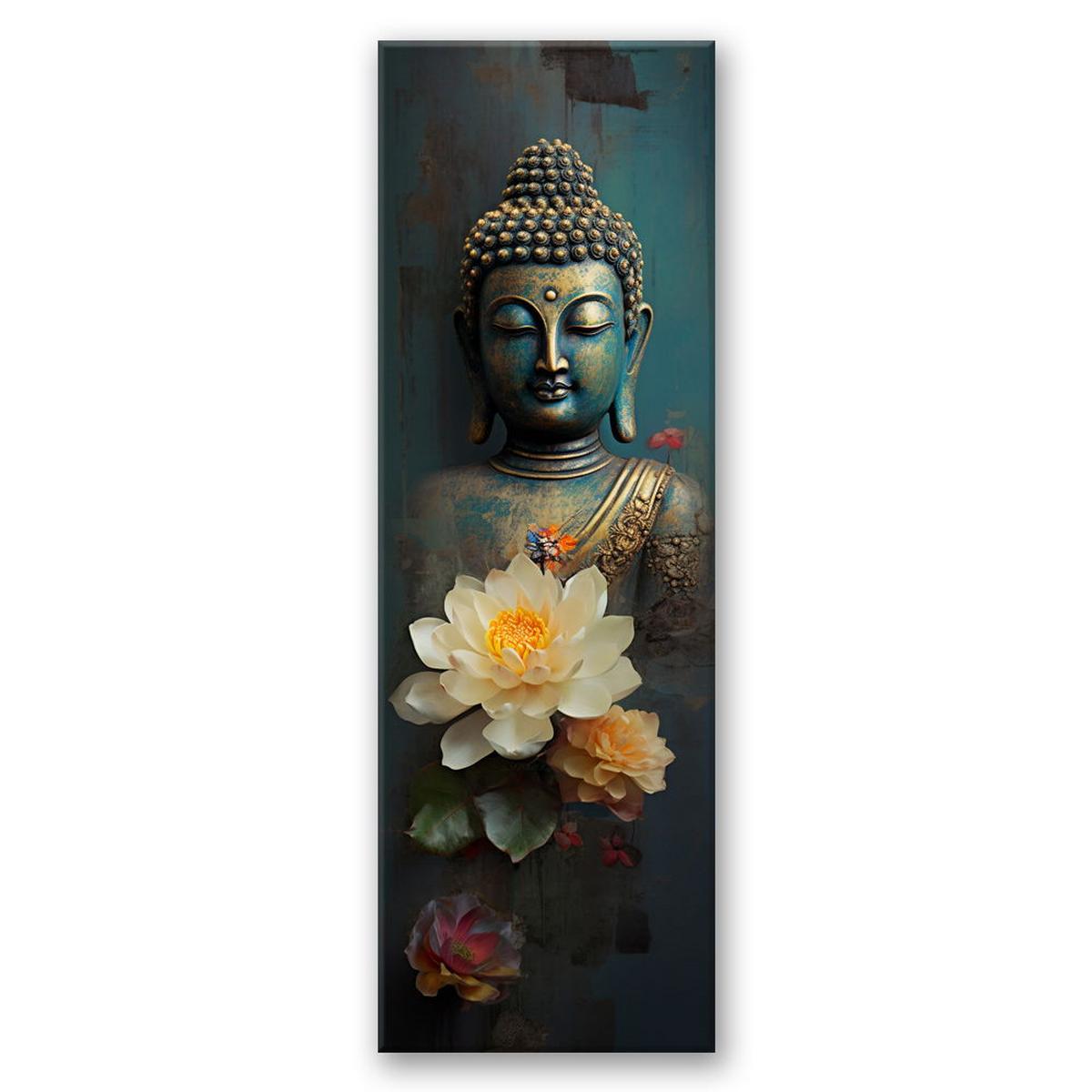 KUNSTDRUCK Blau 40/120 cm - Blau, Textil (40/120cm) - KUNSTLOFT