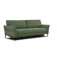 SOFA FIGARI 3-Sitzer mit Schlaffunktion, grün - Braun/Grün, Holz/Textil (232/90/107cm) - Wozimo