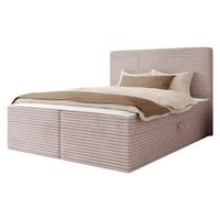 BOXBETT Wokio - H3 - Hellrosa/Schwarz, Holzwerkstoff/Kunststoff (160/200cm) - MIRJAN24