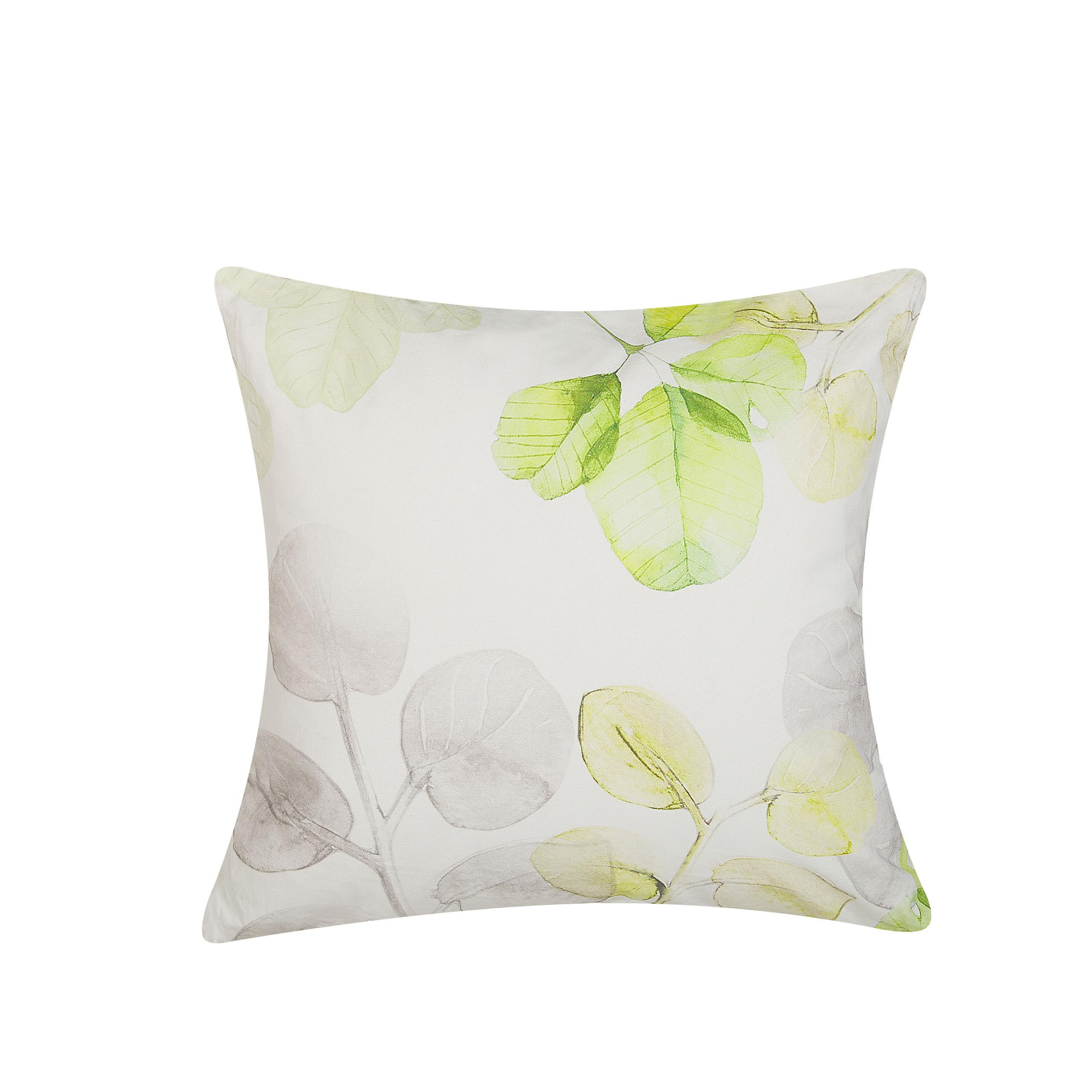 DEKOKISSEN Weiß 45/45 cm Peperomia - Weiß, Naturmaterialien/Textil (45/45cm) - Beliani