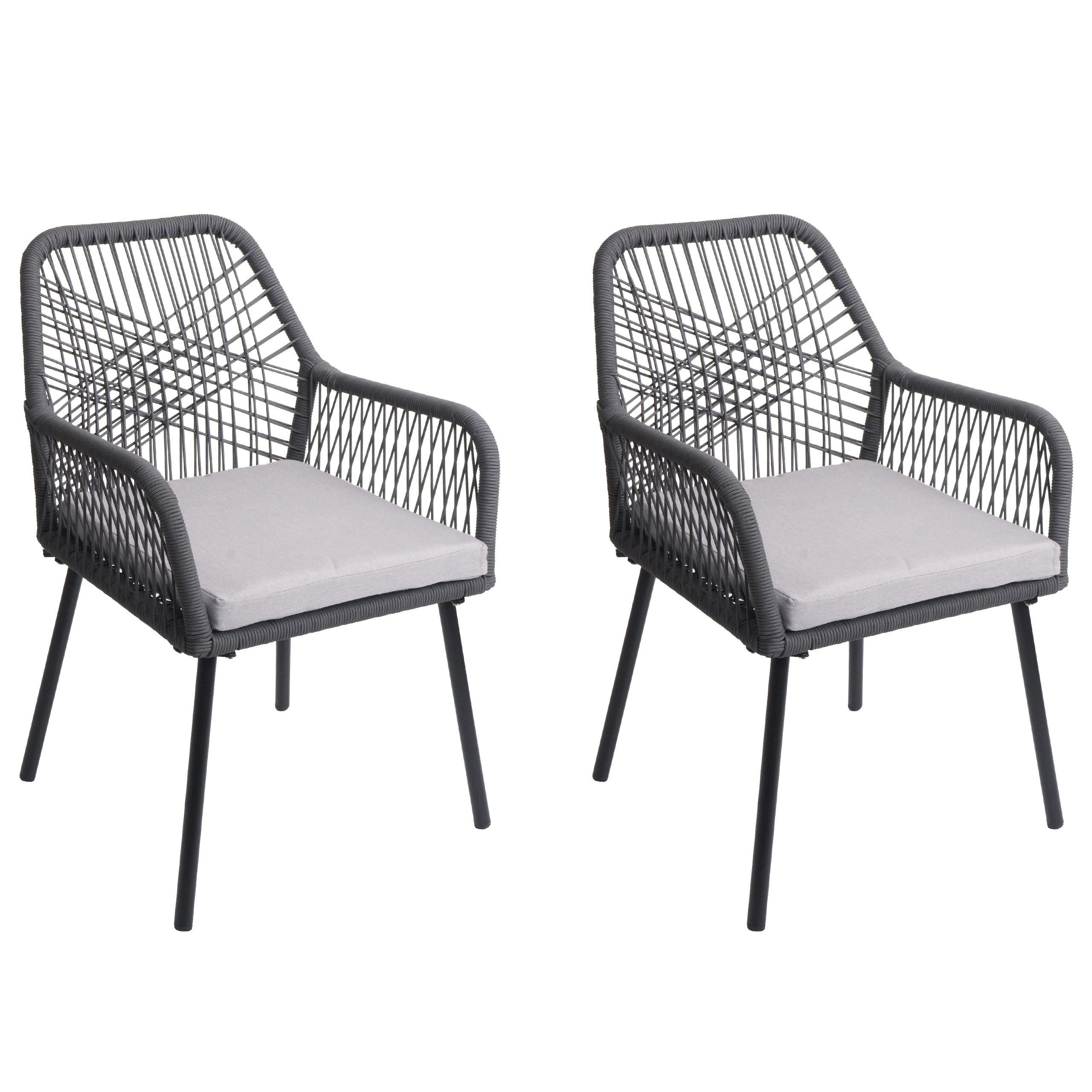 GARTENSTUHL AnthrazitGrau - Anthrazit, Textil (54/81/62cm) - MCW