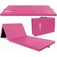 GYMNASTIKMATTE zum Wenden - 180/60/5 cm Faltbare Turnmatte - Pink, Kunststoff (60/180cm) - eyepower