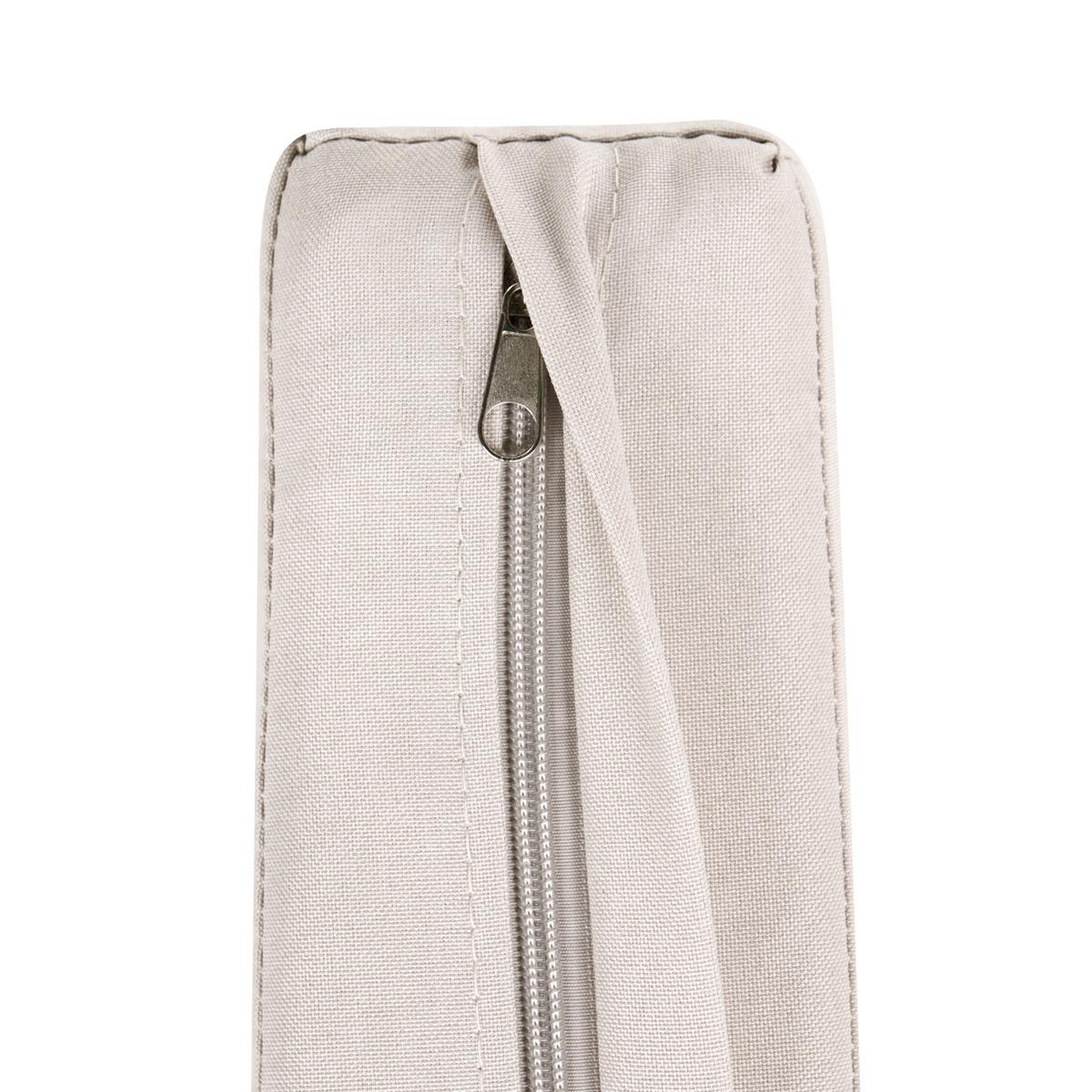 OTTOMANE Hellbeige Baucina - Beige/Weiß, Metall (61/39/61cm) - Beliani