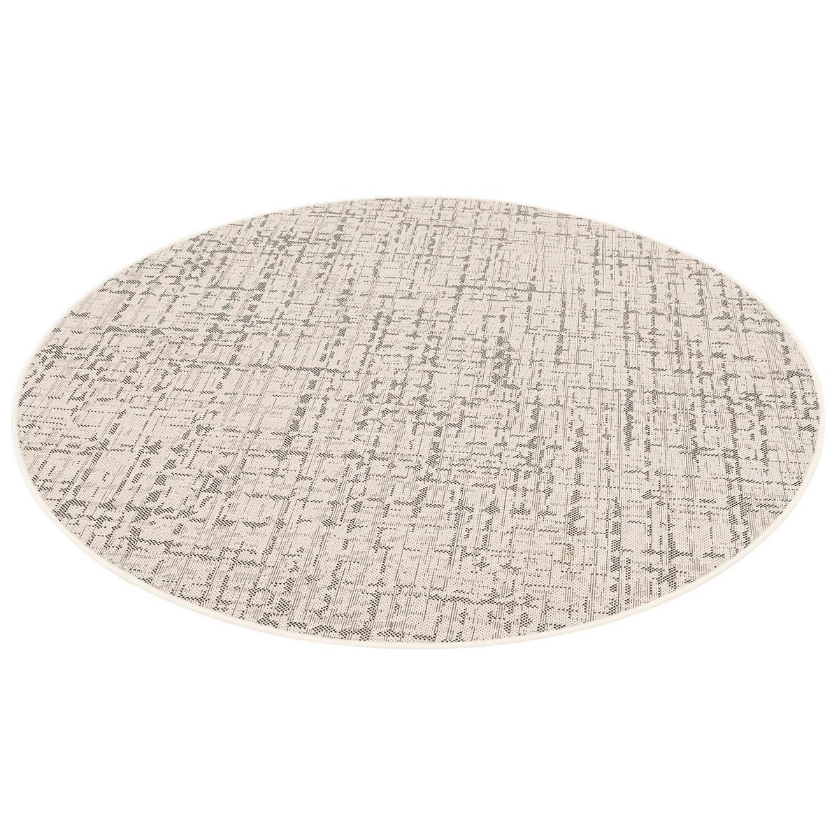 IN & OUTDOOR TEPPICH OSLO TREND RUND - Creme, Textil (160/160cm) - Snapstyle