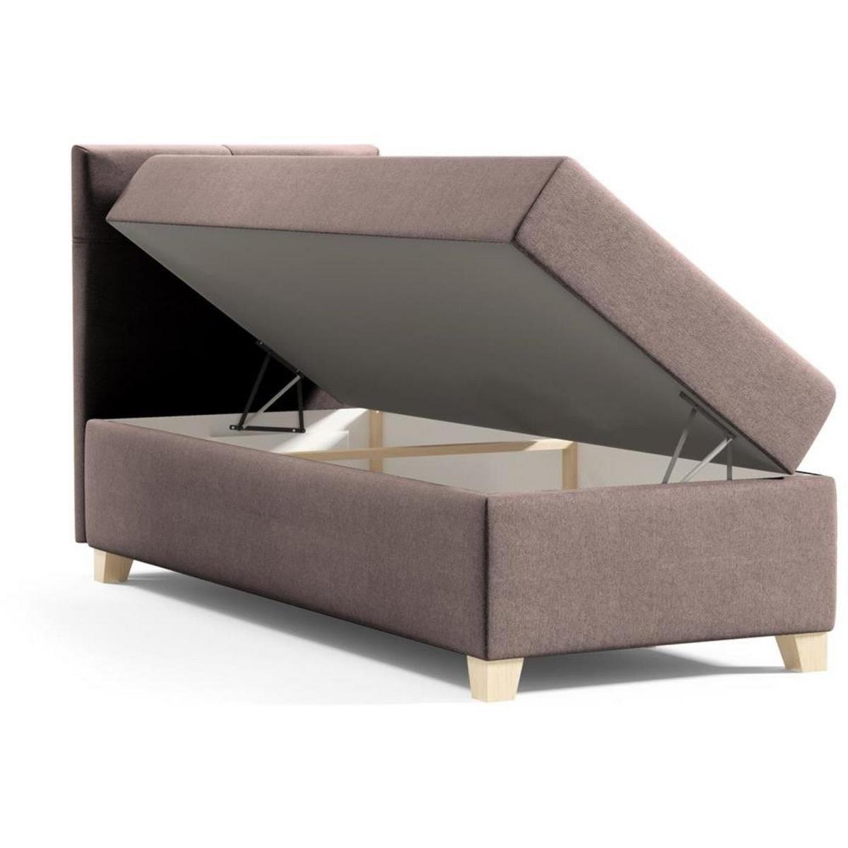 POLSTERBETT Helen Mini 103/206/106 braun - Braun, Holzwerkstoff/Textil (100/200cm) - Beautysofa