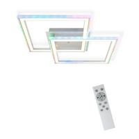 LED-DECKENLEUCHTE Kranzort 44.5/7.0/44.5 cm - Silberfarben, Metall (44.5/44.5/7cm) - ZMH
