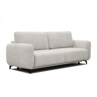 SOFA DRAKE 3-Sitzer mit Schlaffunktion, ecru - Ecru/Braun, Holz/Textil (232/90/107cm) - Wozimo