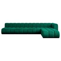 ECKSOFA modulares Sofa Darnel-L3 - 387x177x70 cm Grün - Dunkelgrün, Holzwerkstoff/Textil (387/177cm) - ALTDECOR