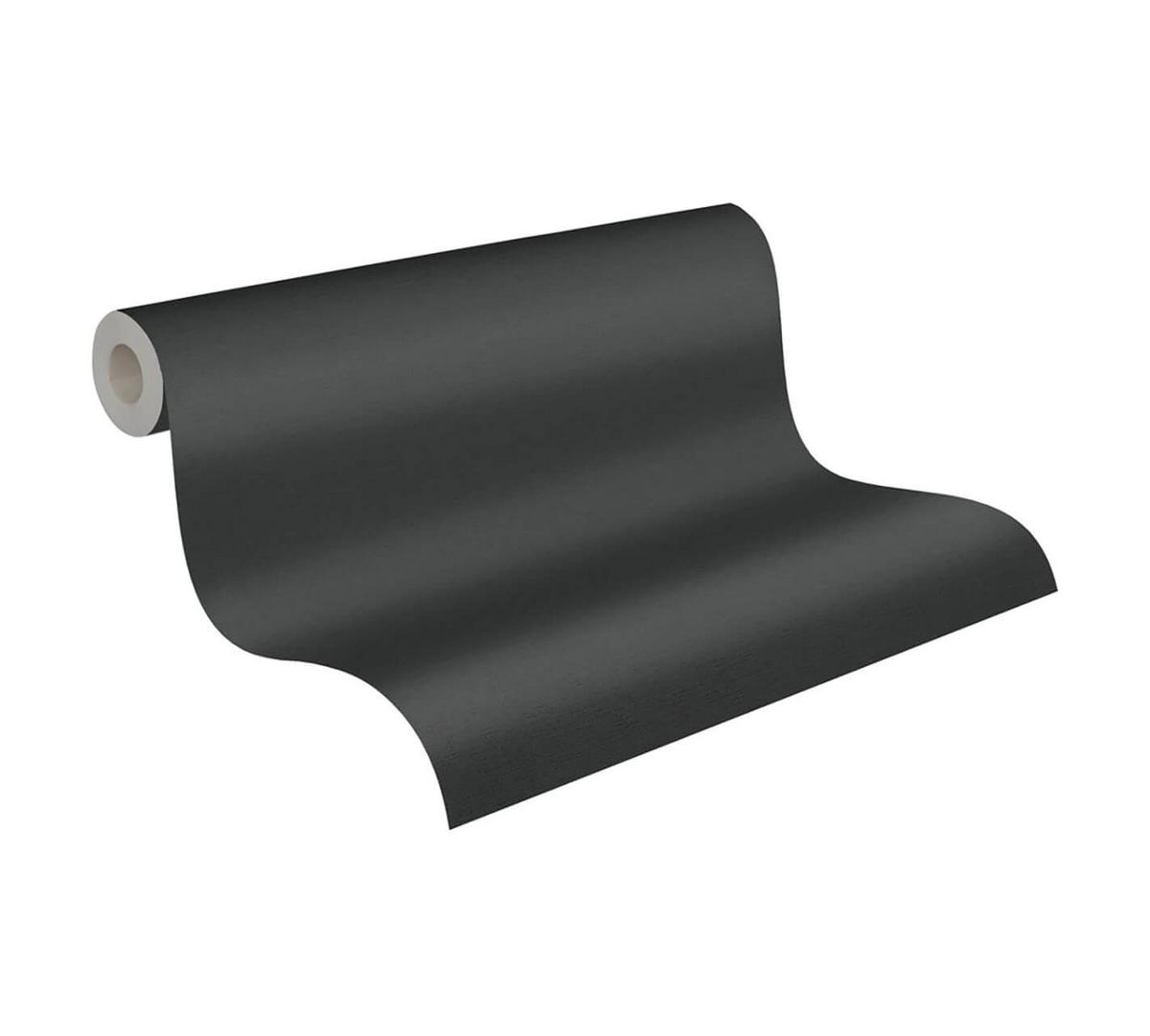 VLIESTAPETE Schwarz 53/1005 cm - Schwarz, Textil (53/1cm) - KUNSTLOFT